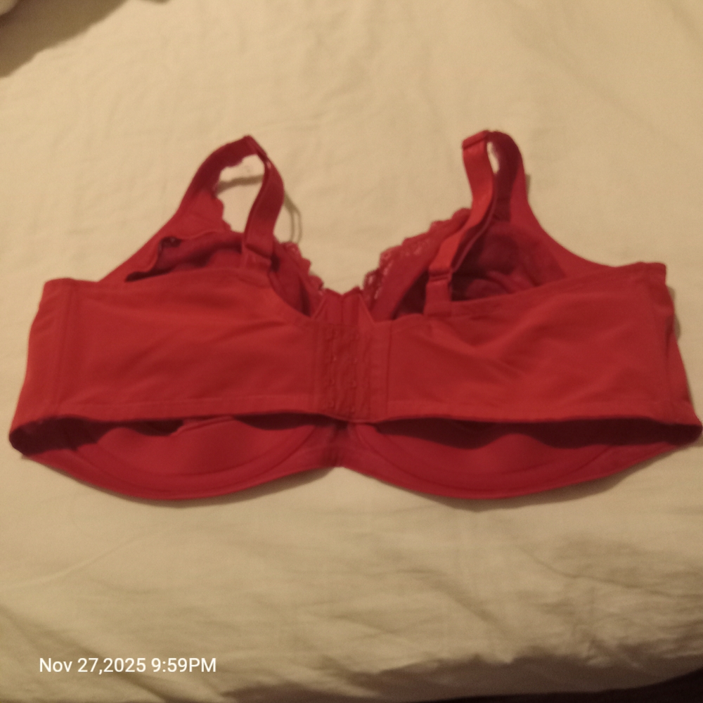 Elila Vibrant Red Lace Bra - Picture 3 of 5